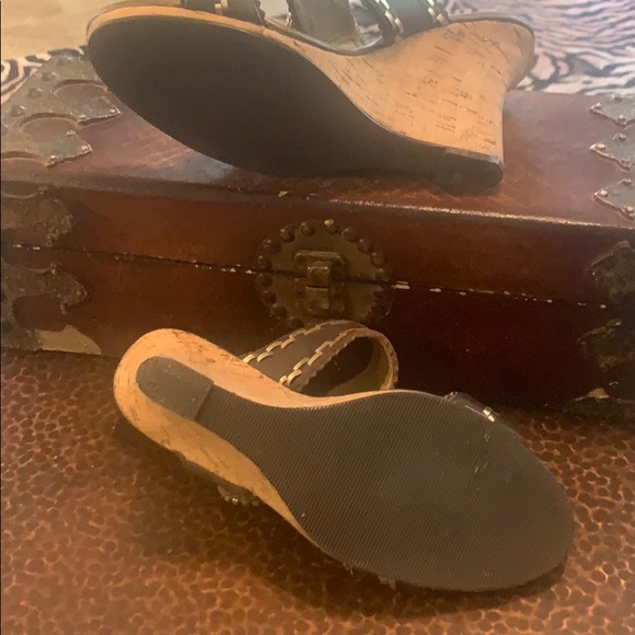 Authentic Yellow Box crystal wedge sandals 👡! - Picture 4 of 6